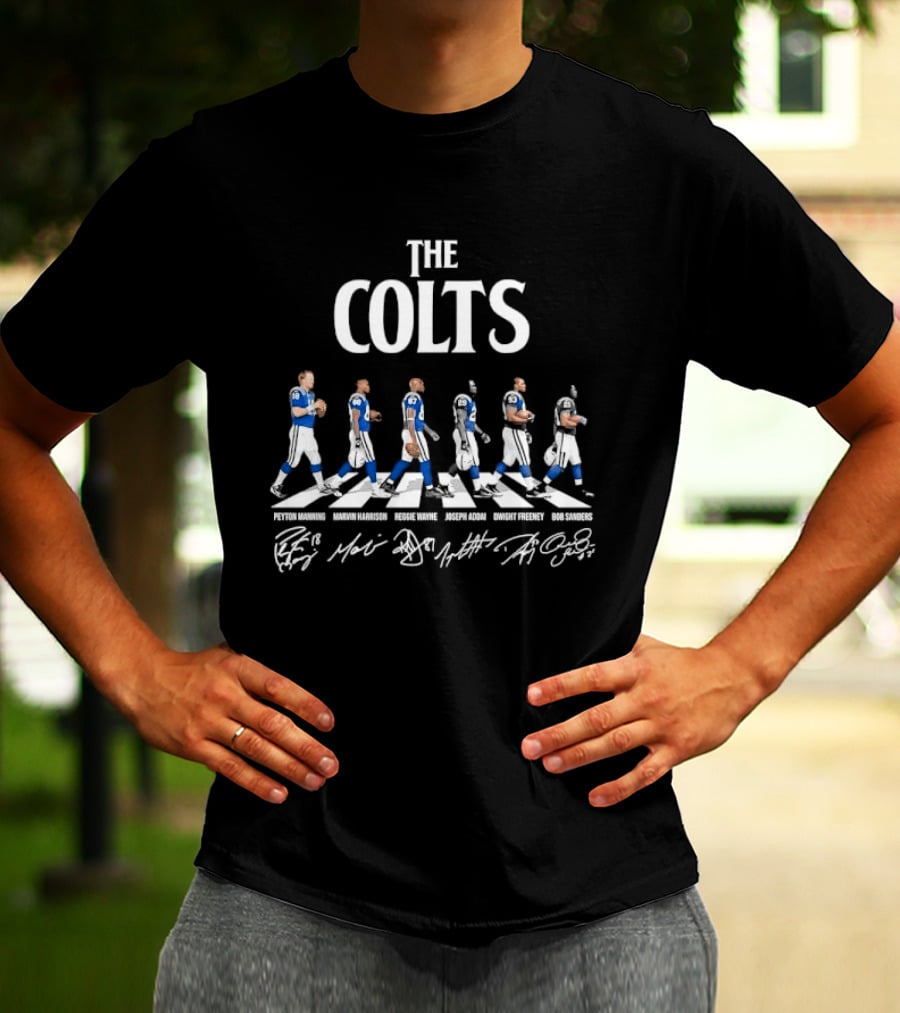 Indianapolis Colts Roster Players Crosswalk Signatures The Colts T-Shirt