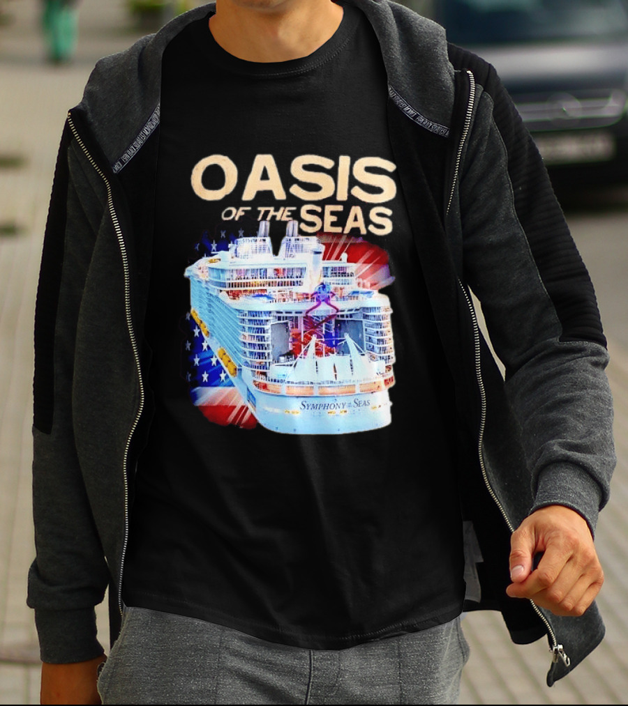 Oasis Of The Seas Symphony Cruise Ship American Flag T-Shirt