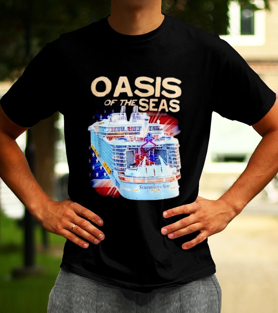 Oasis Of The Seas Symphony Cruise Ship American Flag T-Shirt