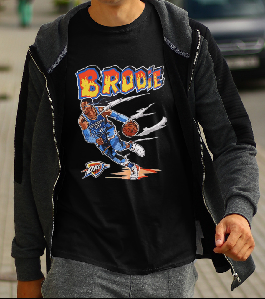 Brodie Russell Westbrook Oklahoma City Thunder OKC NBA Basketball T-Shirt