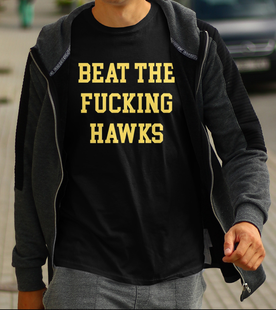 BTFH Beat The Fucking Hawks Yellow Block Letters T-Shirt