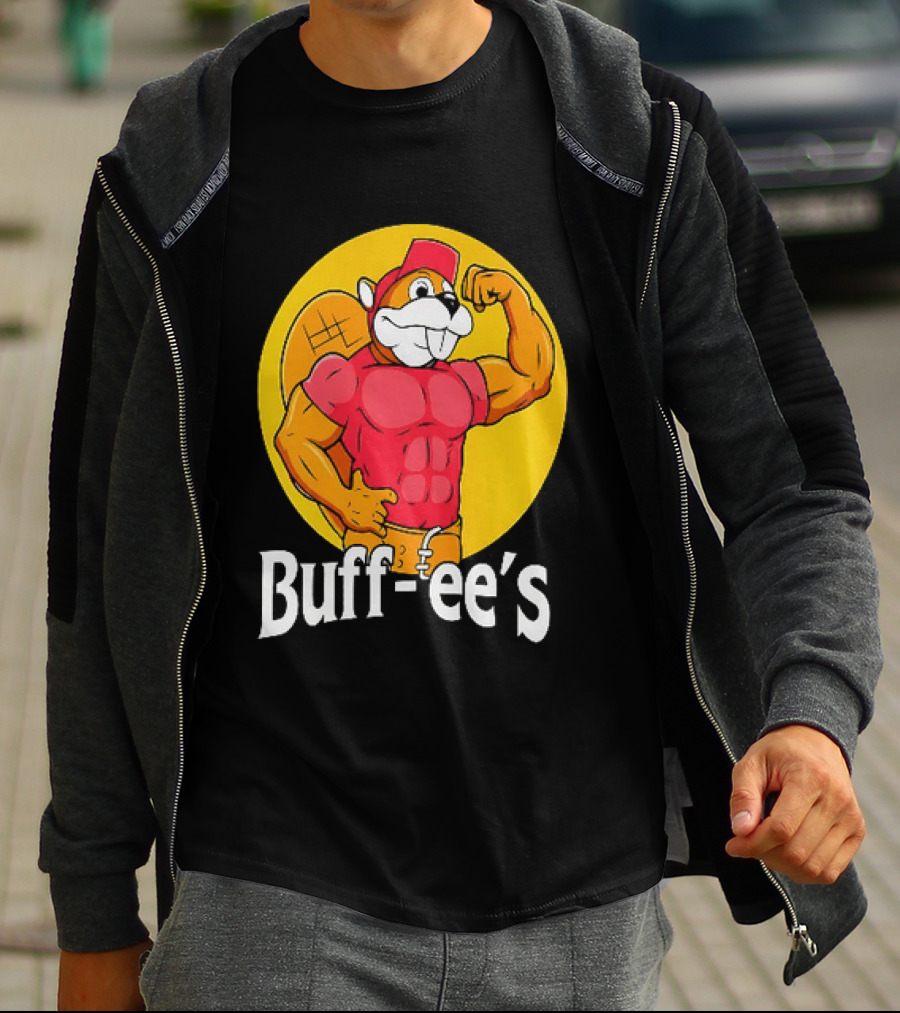 Buff Ee's Muscle Buc Ee's Beaver Fitness T-Shirt