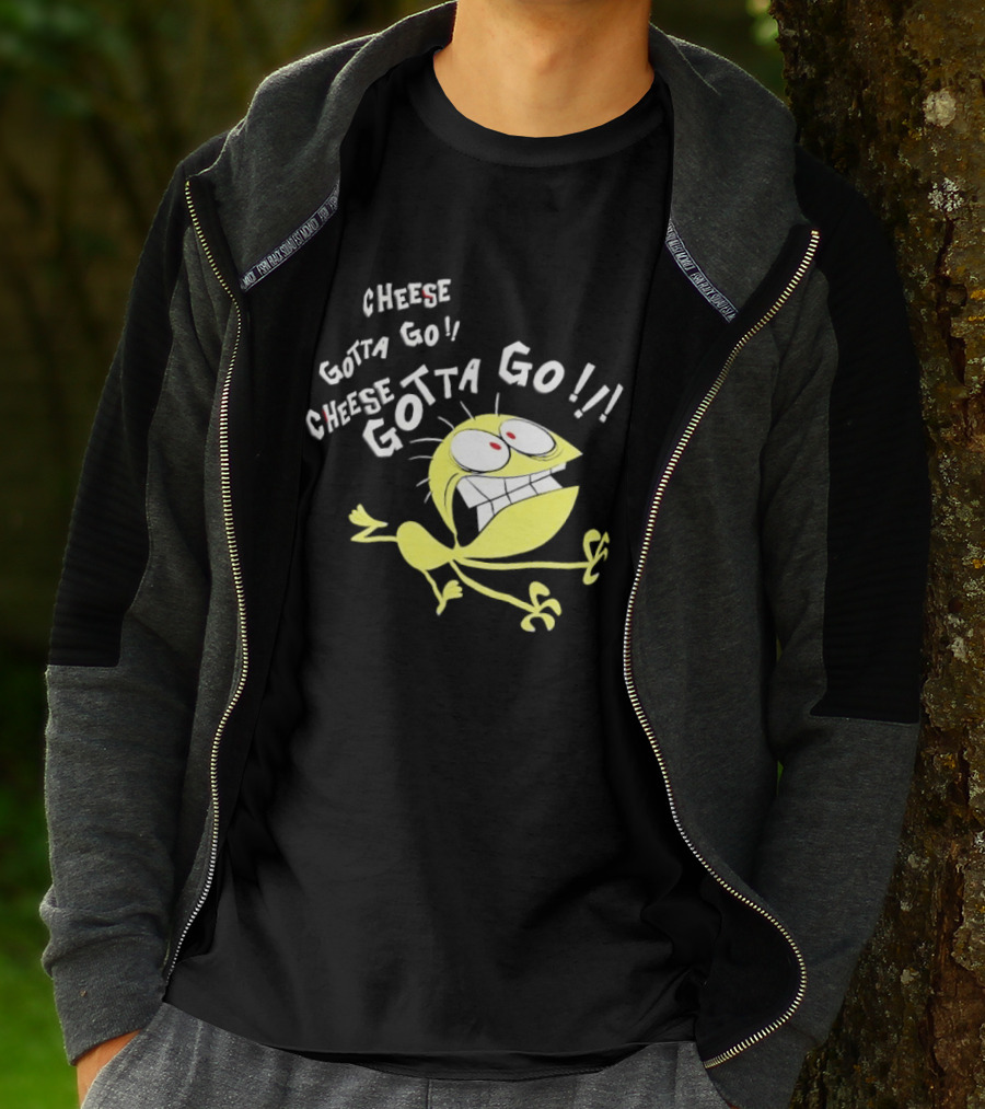 Cheese Gotta Go!! Yellow Cartoon Imaginary Friend T-Shirt