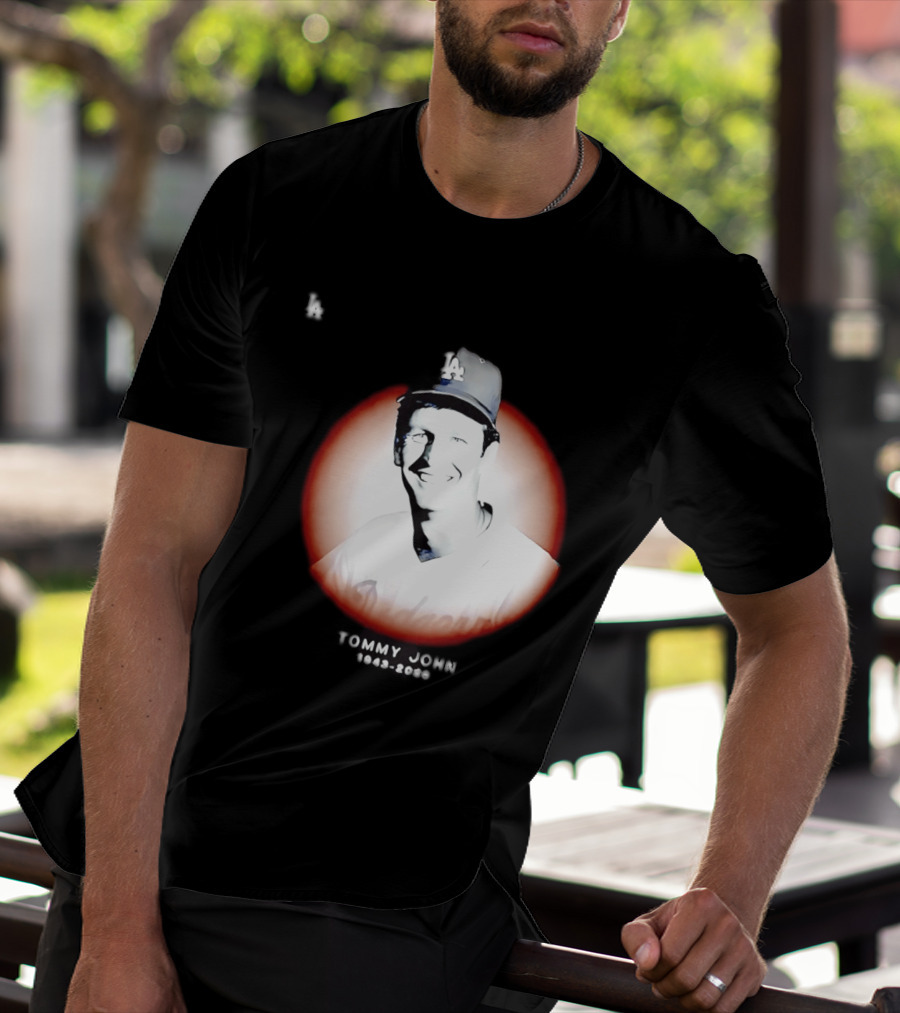 Tommy John 1943 2026 Memorial Baseball LA Dodgers T-Shirt