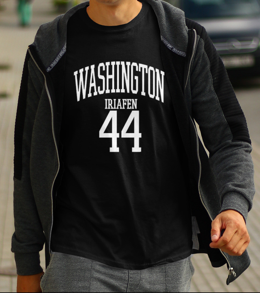 Washington Iriafen 44 White Arched Nameplate Jersey T-Shirt