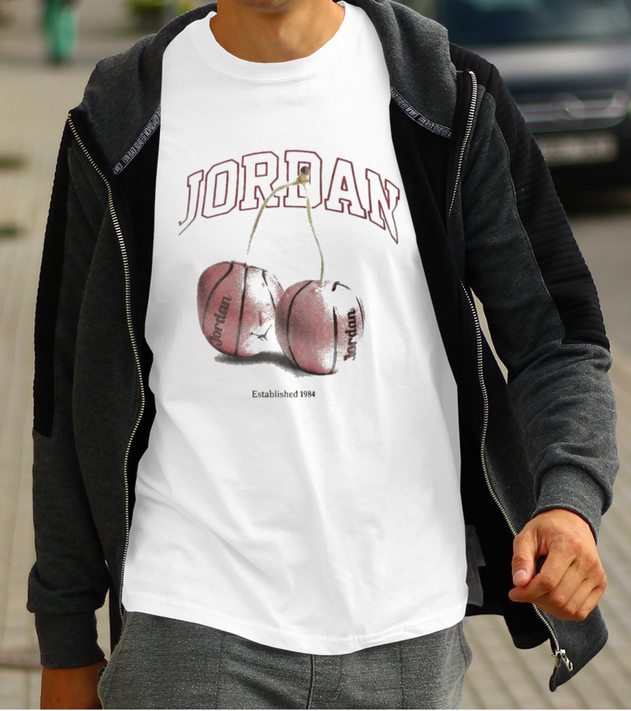 Jordan Established 1984 Basketball Cherries T-Shirt