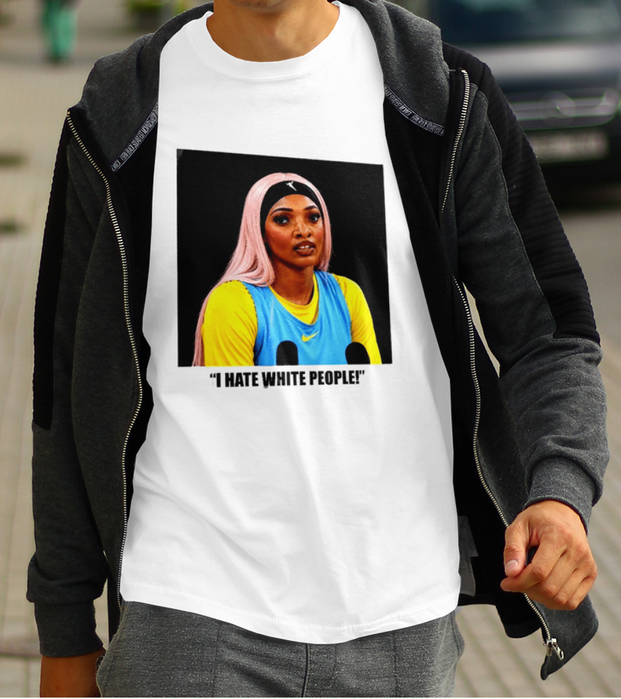 Angel Reese Atlanta Dream I Hate White People T-Shirt