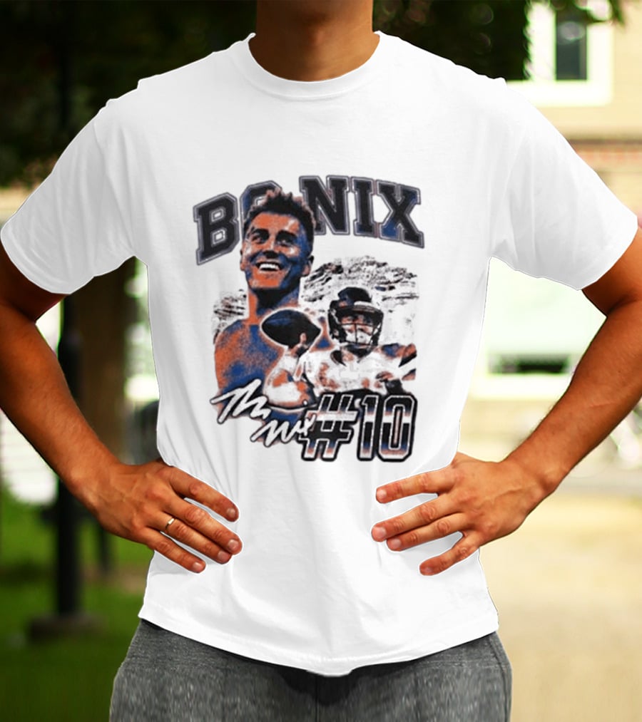 Bo Nix Number 10 Football Player T-Shirt