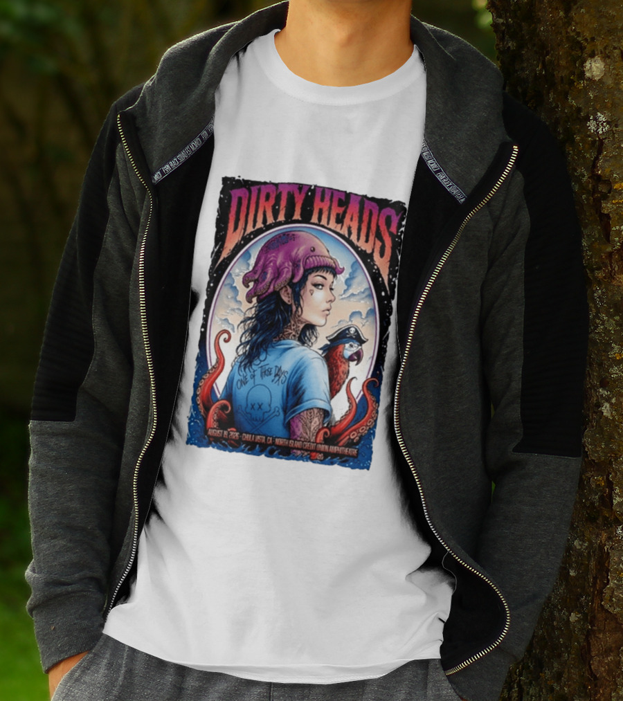 Dirty Heads One Of Those Days Pirate Octopus North Island Credit Union Amphitheatre Chula Vista CA Aug 19 2026 T-Shirt