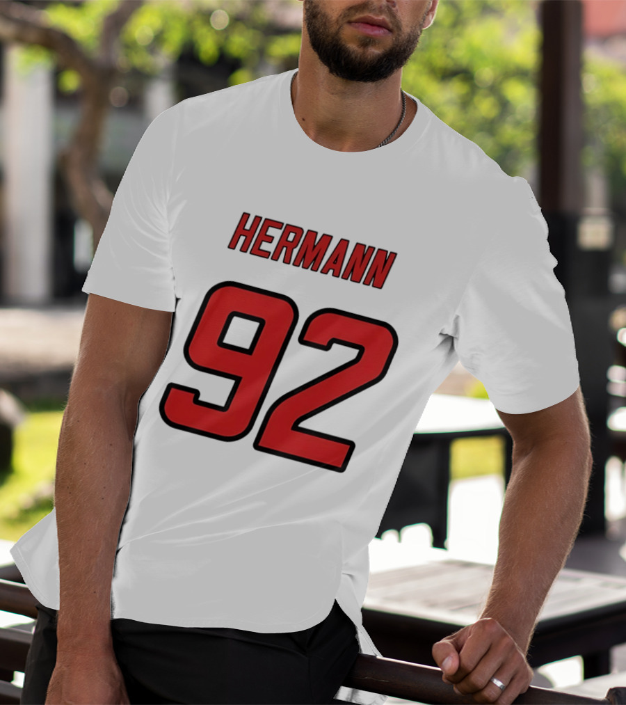 Hermann 92 Red Lettering Athletic Jersey T-Shirt