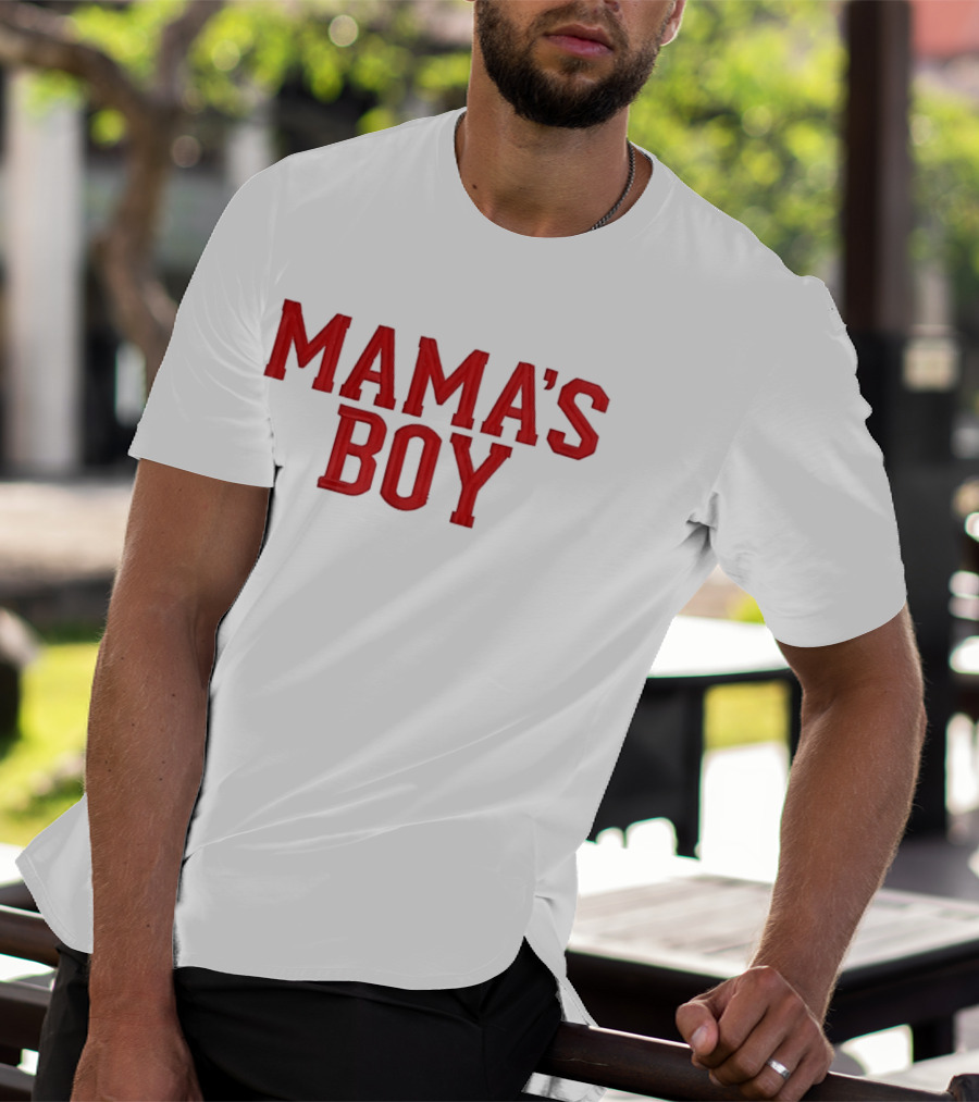 Mama's Boy Red Varsity T-Shirt