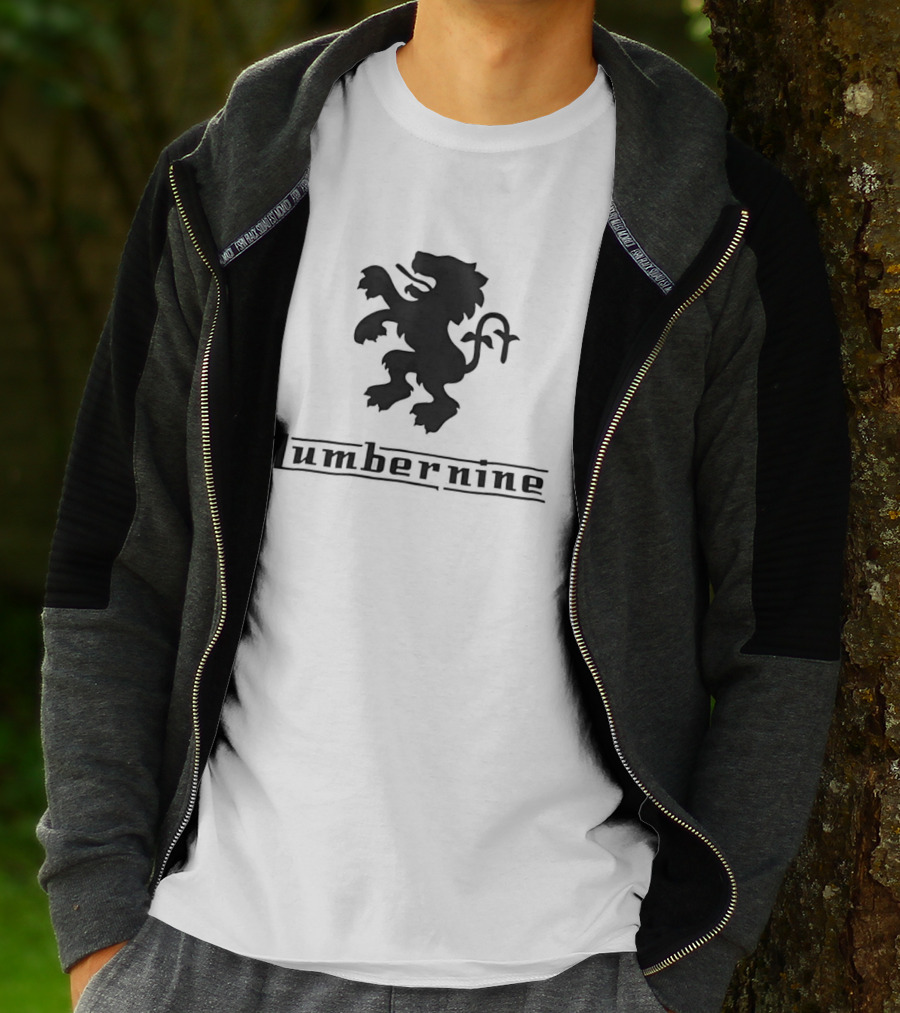 Numbernine Black Heraldic Lion T-Shirt