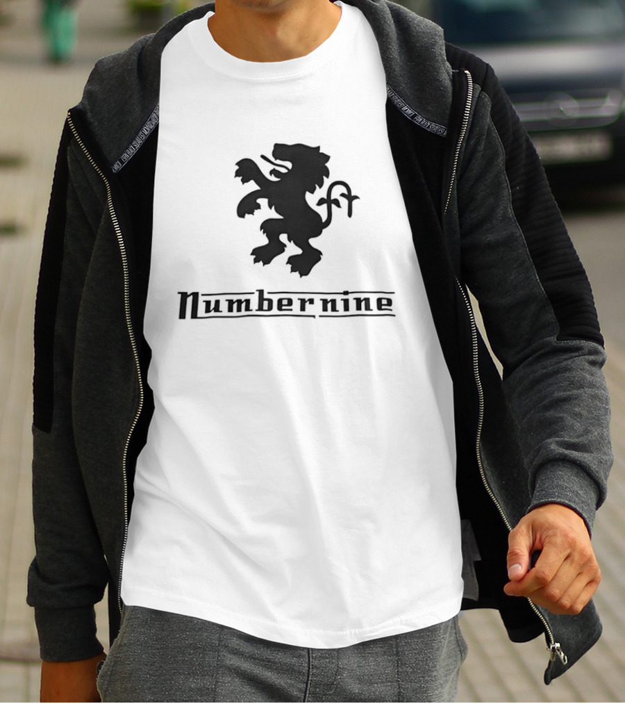 Numbernine Black Heraldic Lion T-Shirt