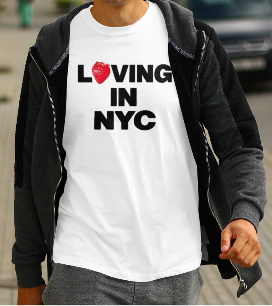 Olivia Dean Loving In NYC Tour 2026 Strawberry Heart Edition T-Shirt