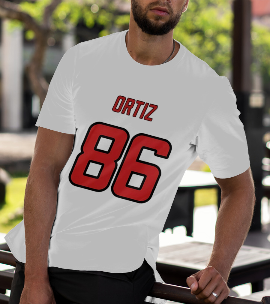 Ortiz Red 86 Jersey Number T-Shirt