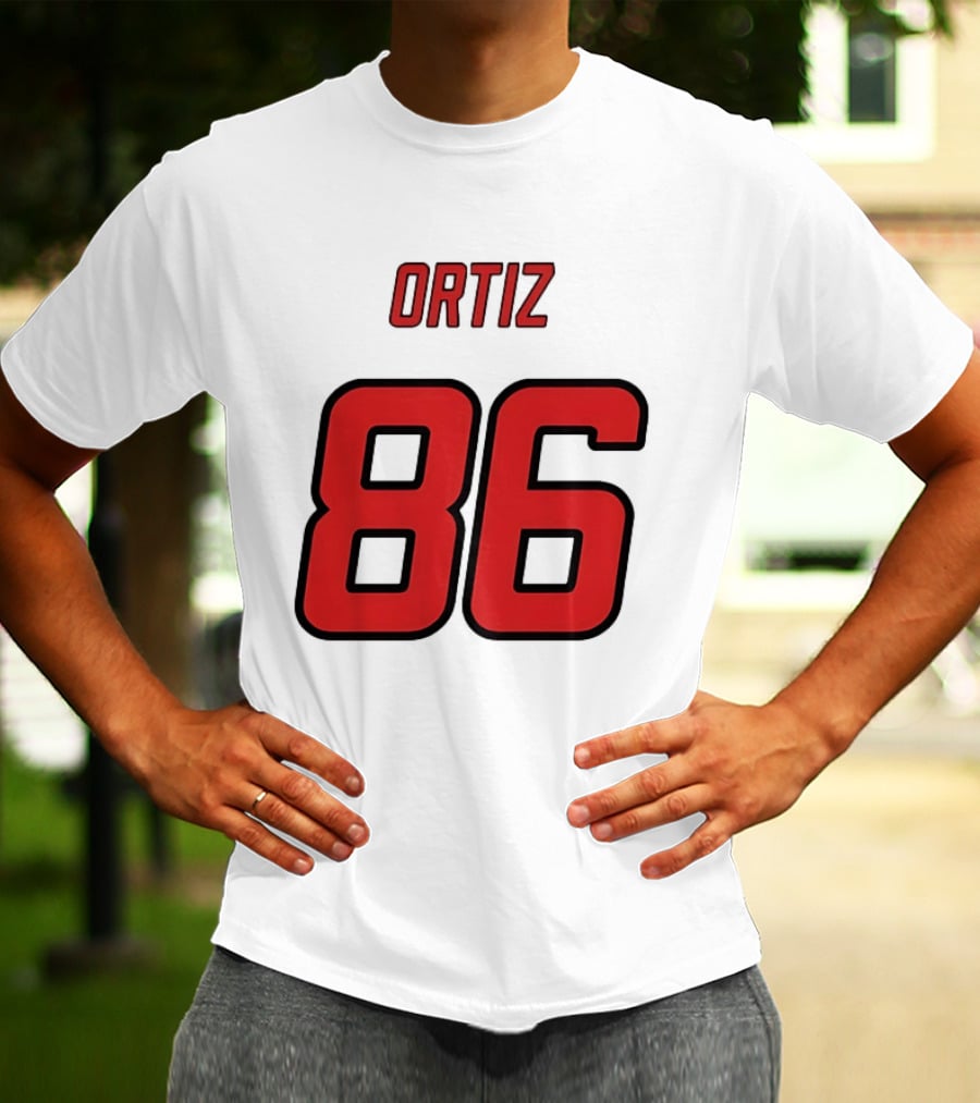 Ortiz Red 86 Jersey Number T-Shirt