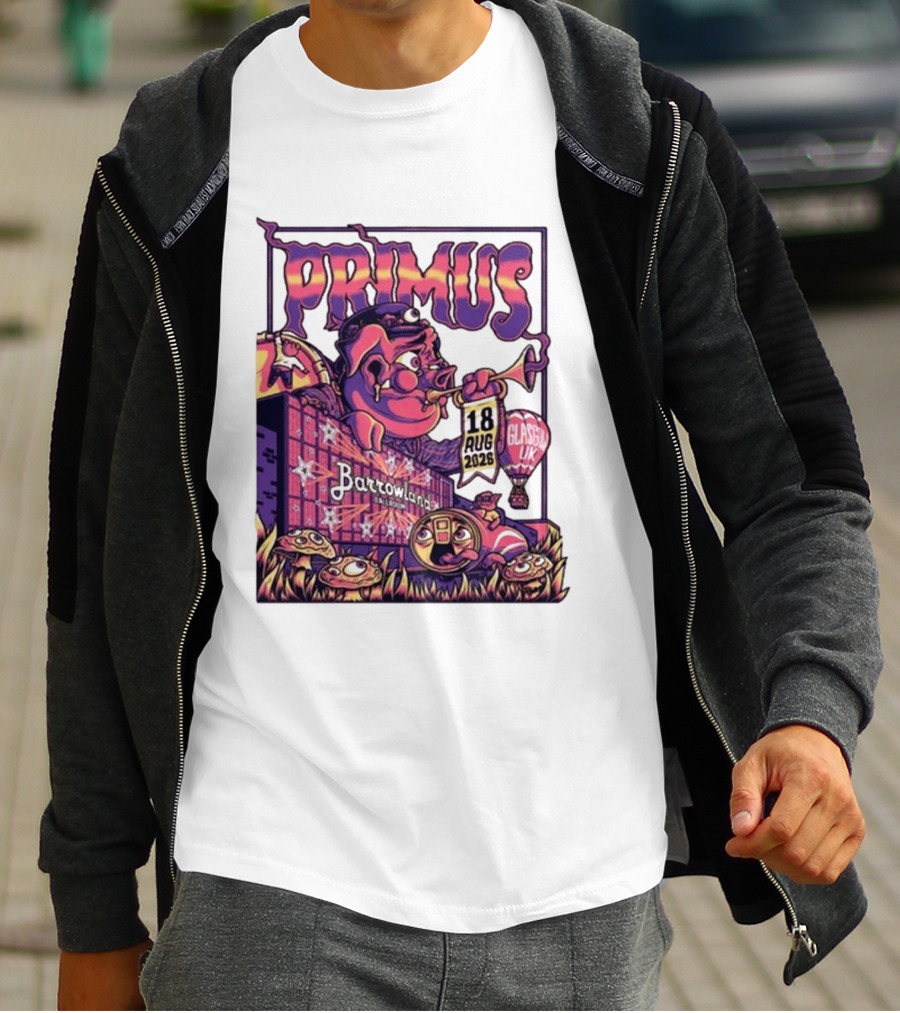 Barrowland Ballroom Primus Concert August 18 2026 Glasgow UK Animated Music Event T-Shirt