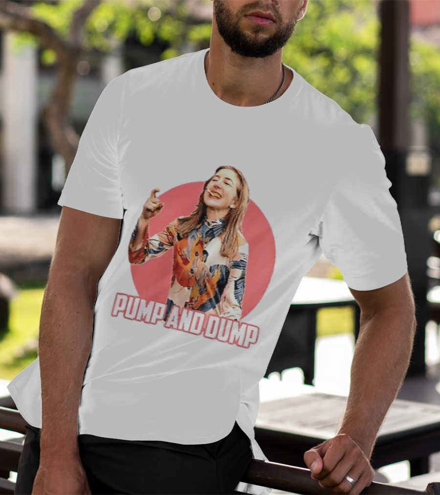 Pump And Dump Woman With Cigarette Retro Style Collage T-Shirt