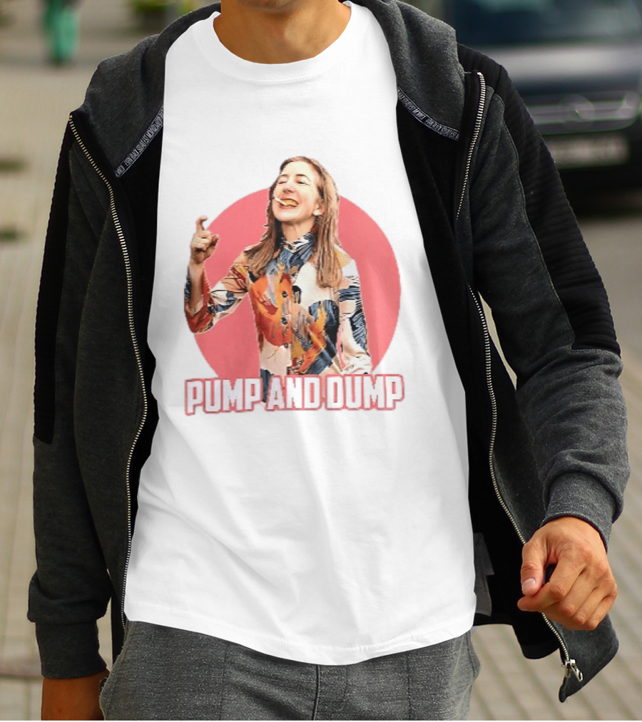 Pump And Dump Woman With Cigarette Retro Style Collage T-Shirt