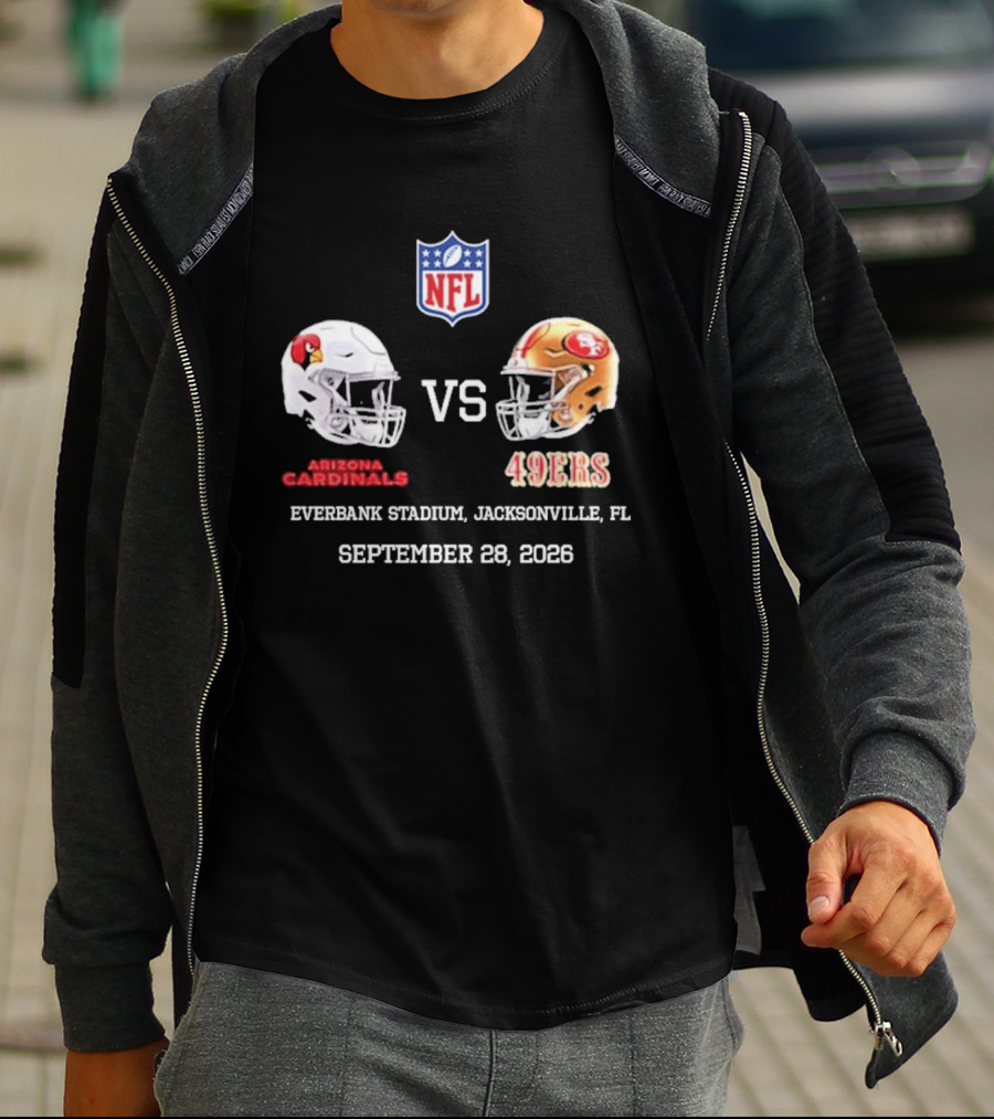 Arizona Cardinals Vs 49ers EverBank Stadium Jacksonville FL September 28 2026 NFL T-Shirt