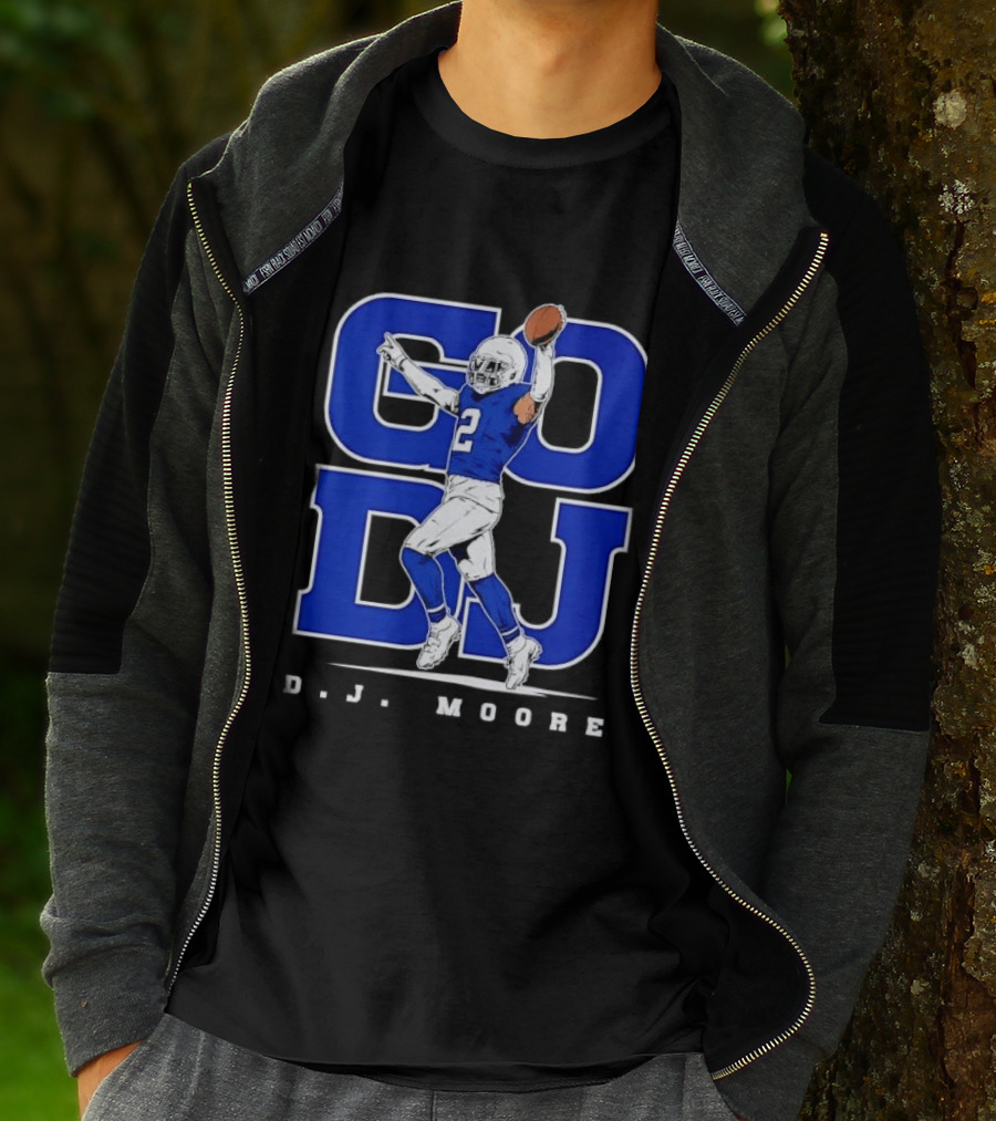 GO DJ D.J. Moore Football Player Buffalo Sports Blue 2 T-Shirt