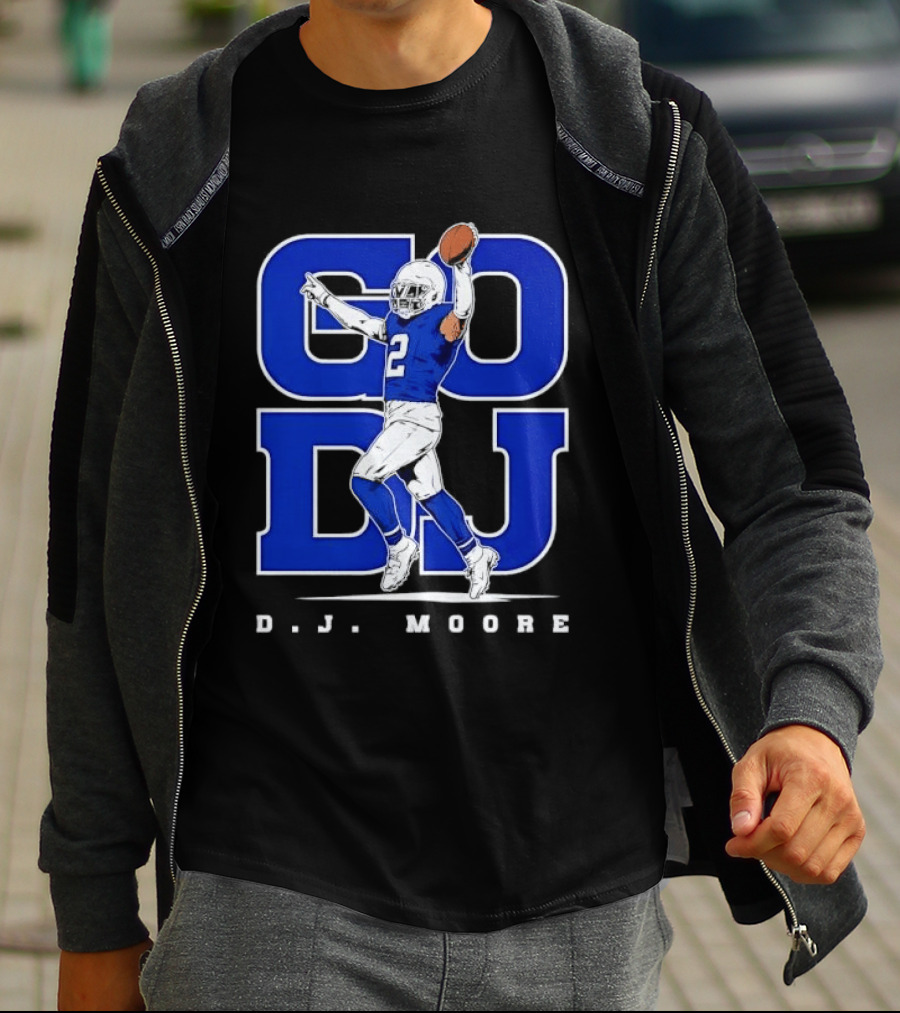 GO DJ D.J. Moore Football Player Buffalo Sports Blue 2 T-Shirt