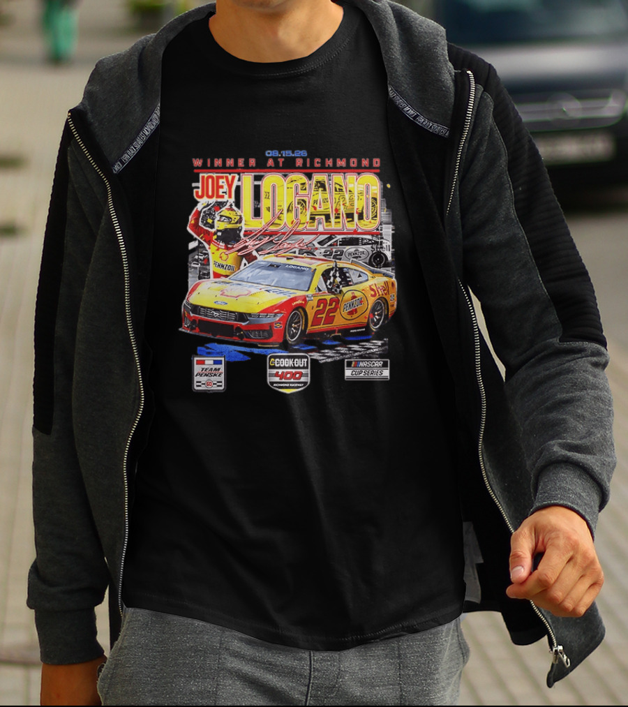 Joey Logano Winner At Richmond 2026 Team Penske Cookout 400 NASCAR Cup Series T-Shirt