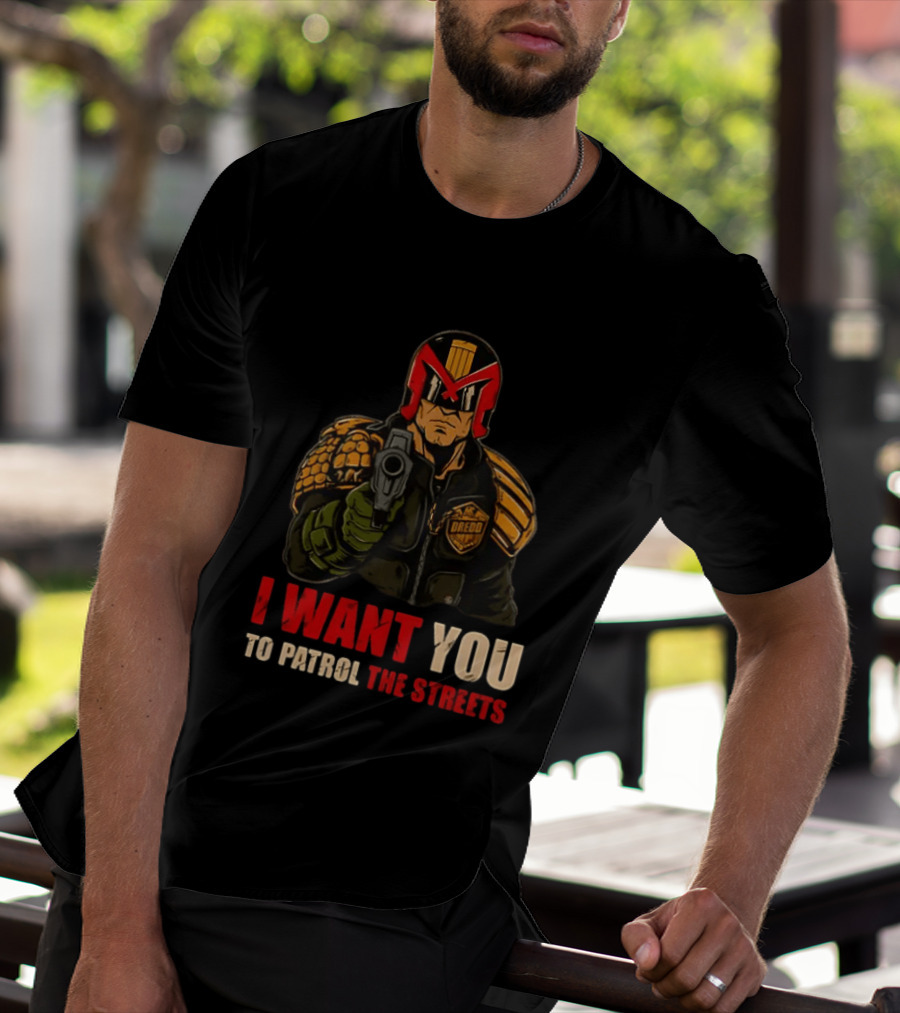 Judge Dredd I Want You To Patrol The Streets Vintage Comic T-Shirt