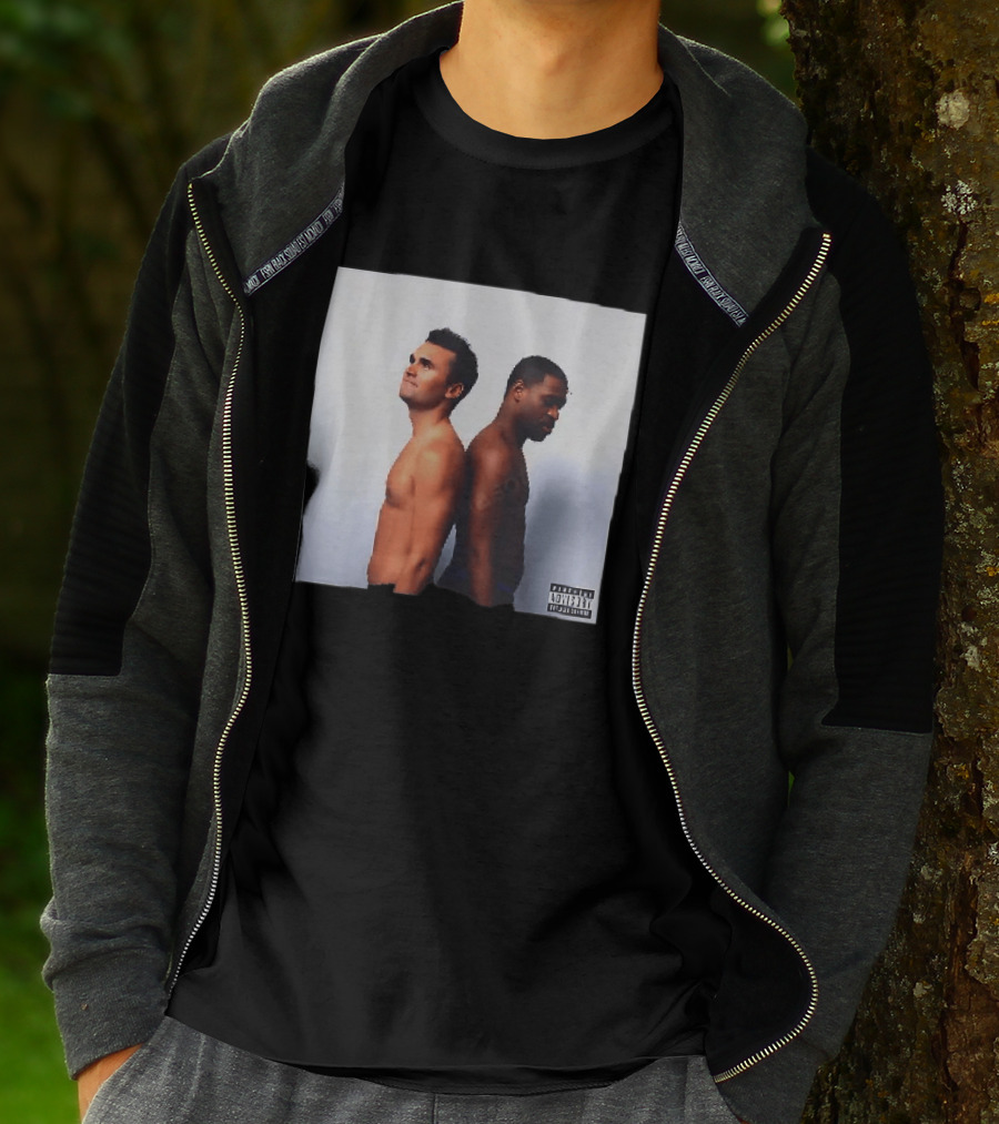 Kirk X Floyd Parental Advisory Album Cover Featuring Two Men Back To Back T-Shirt