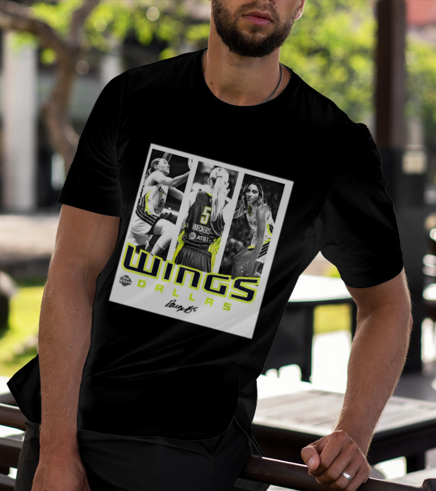 Wings Dallas Paige Bueckers Team Player 5 Basketball Hustle WNBA T-Shirt