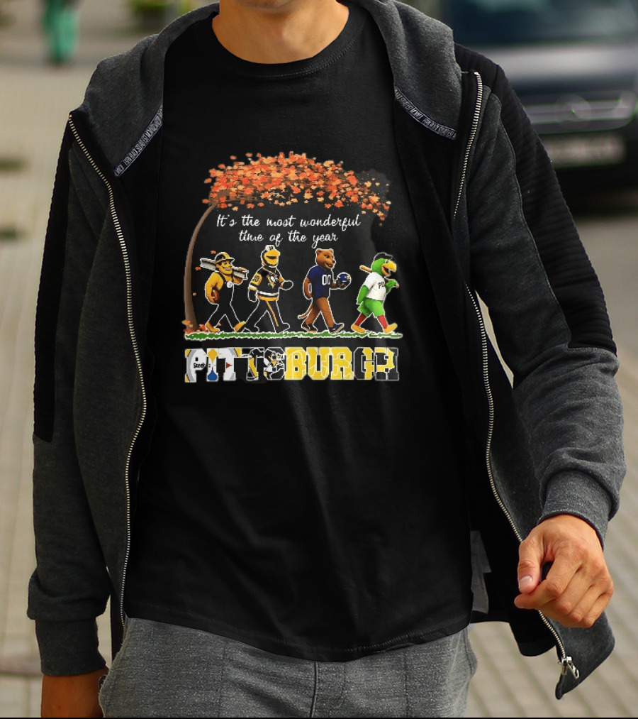 Pittsburgh Steelers Penguins Pirates It's The Most Wonderful Time Of Year Autumn T-Shirt