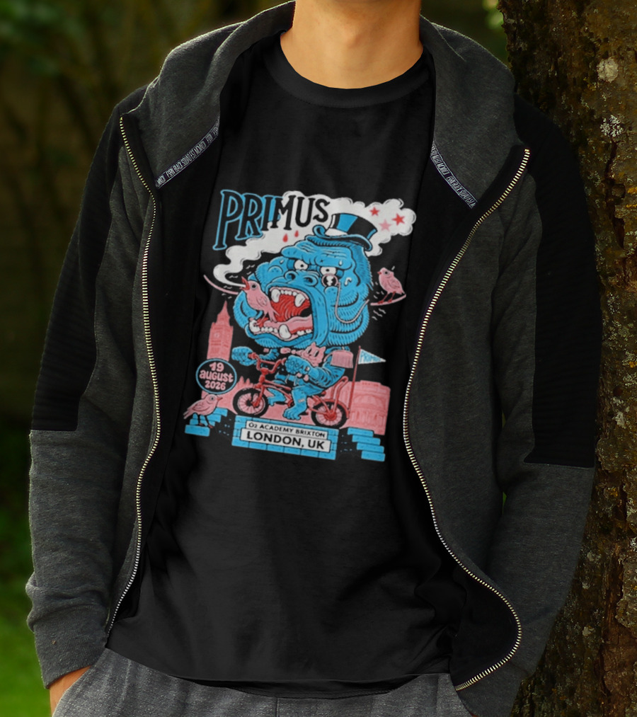 Primus 19 August 2026 O2 Academy Brixton London UK Blue Monster T-Shirt