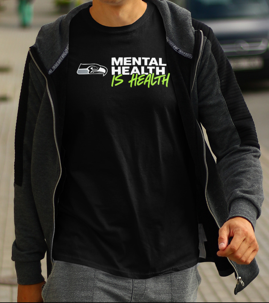 Seattle Seahawks Mental Health Is Health Bird Head T-Shirt