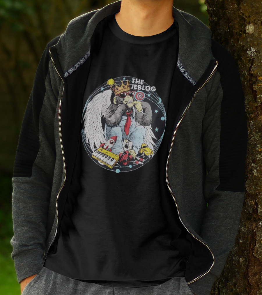The Jeblogs Monkey Wings Crown Lollipop And Countdown Rocket T-Shirt