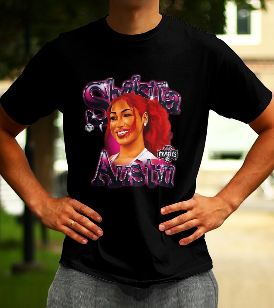 Shakira Austin Washington Mystics WNBA Red Hair T-Shirt