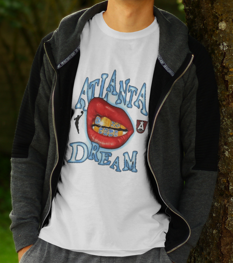 Atlanta Dream Red Lips Gold Grillz WNBA Player T-Shirt