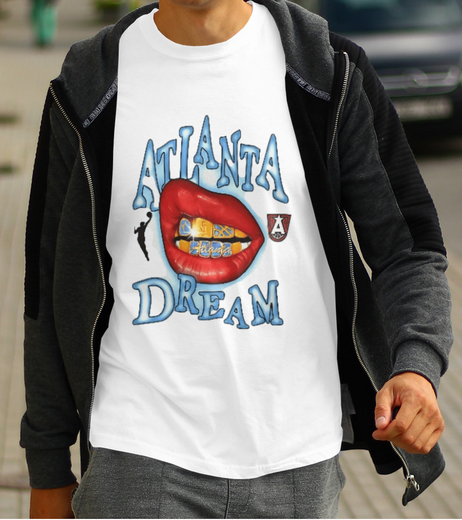 Atlanta Dream Red Lips Gold Grillz WNBA Player T-Shirt