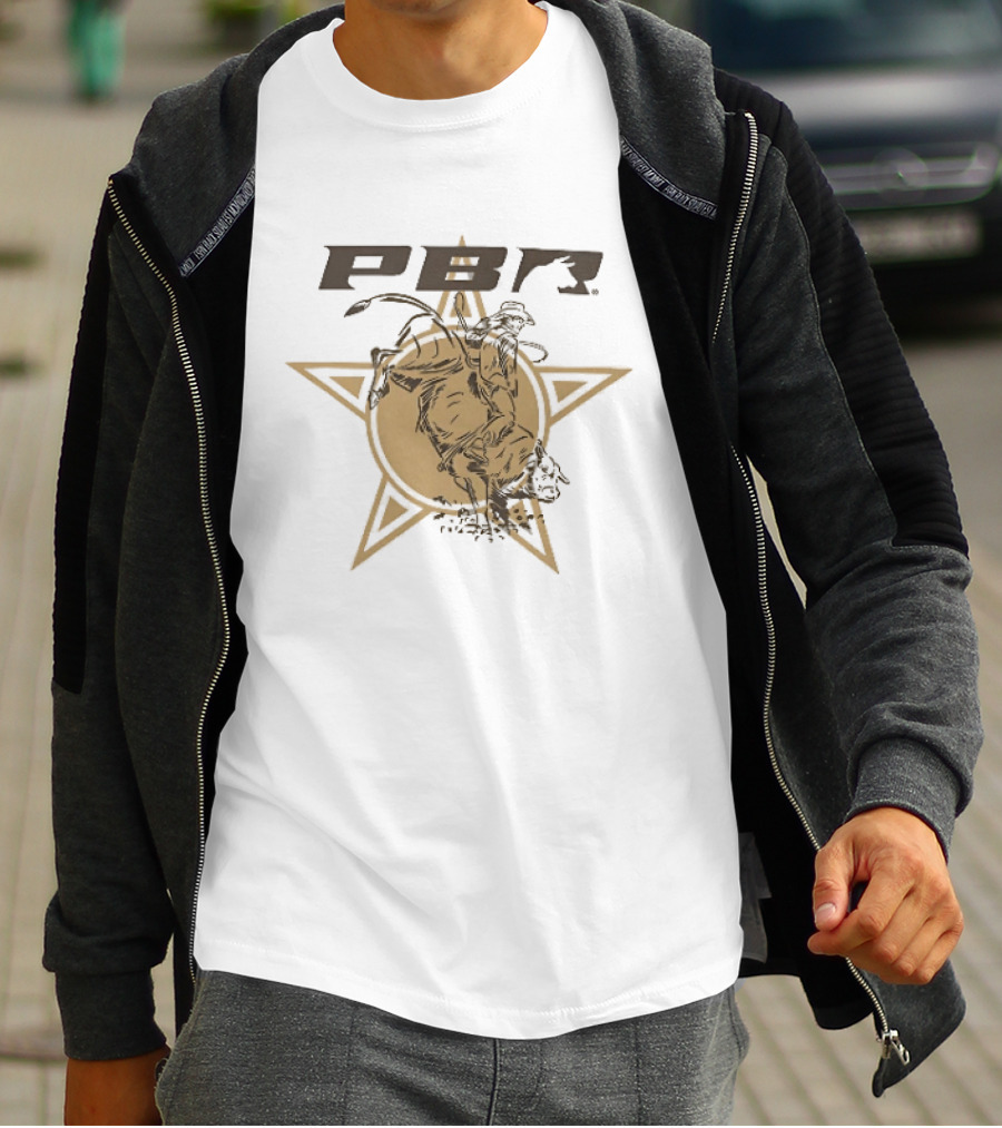 PBR Bull Riding Star Stylized Bull Rider T-Shirt