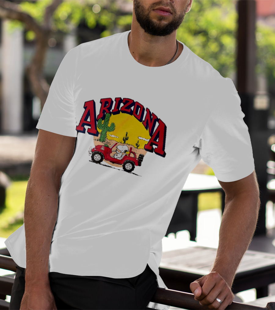 Snoopy Arizona Desert Adventure With Cactus And Red Buggy T-Shirt