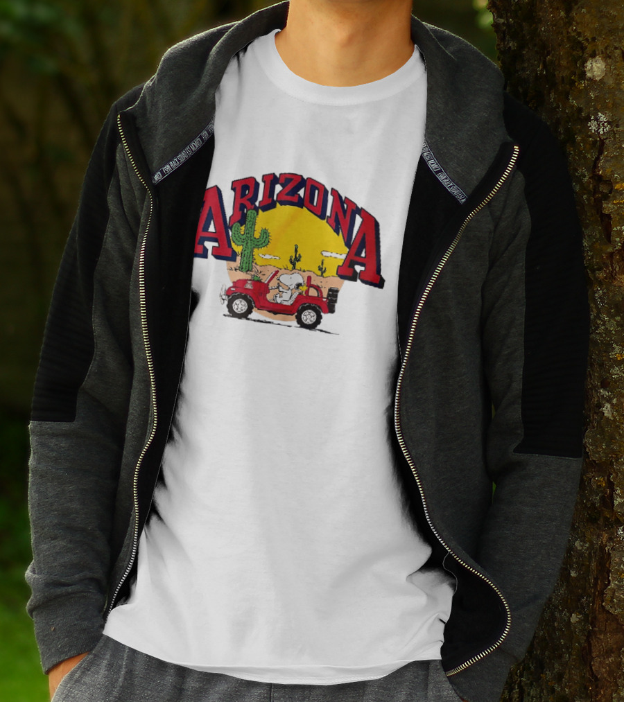 Snoopy Arizona Desert Adventure With Cactus And Red Buggy T-Shirt