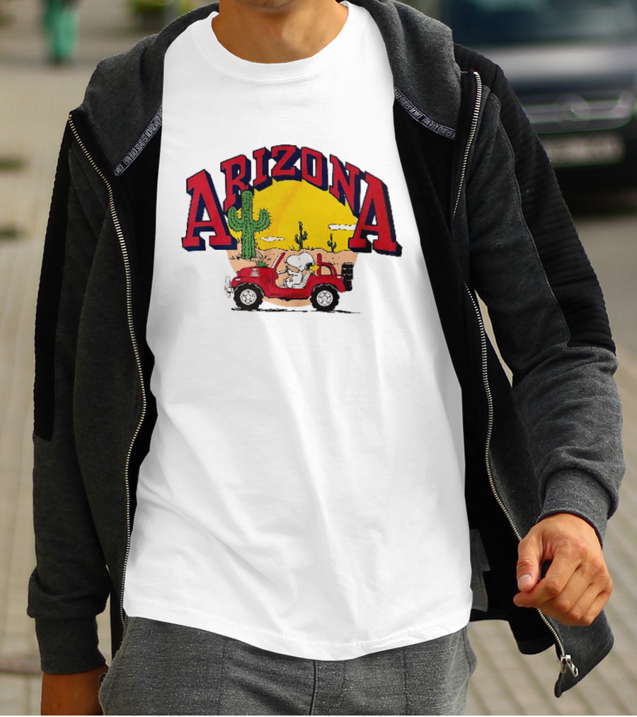 Snoopy Arizona Desert Adventure With Cactus And Red Buggy T-Shirt