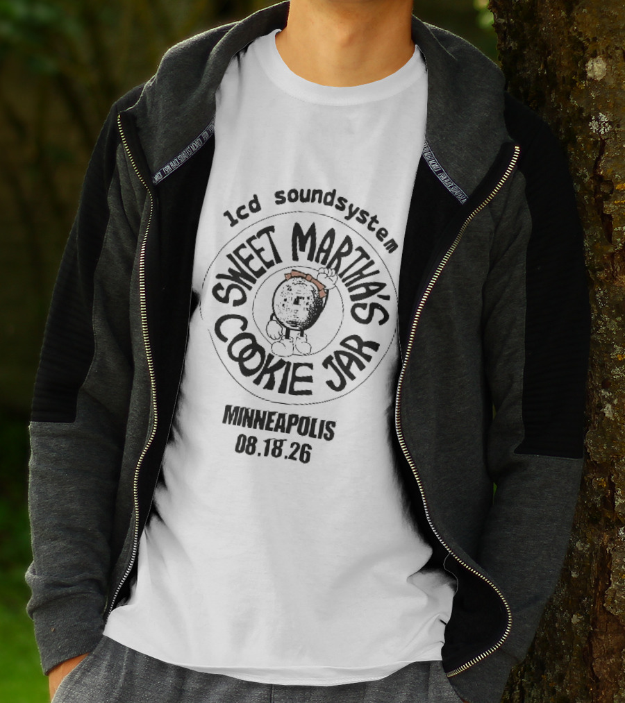 Lcd Soundsystem Sweet Martha's Cookie Jar Minneapolis August 18 26 Cartoon T-Shirt