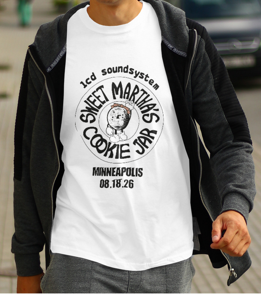 Lcd Soundsystem Sweet Martha's Cookie Jar Minneapolis August 18 26 Cartoon T-Shirt