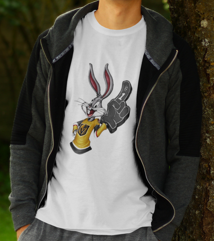 Bugs Bunny #1 Fan Vegas Golden Knights Hockey T-Shirt