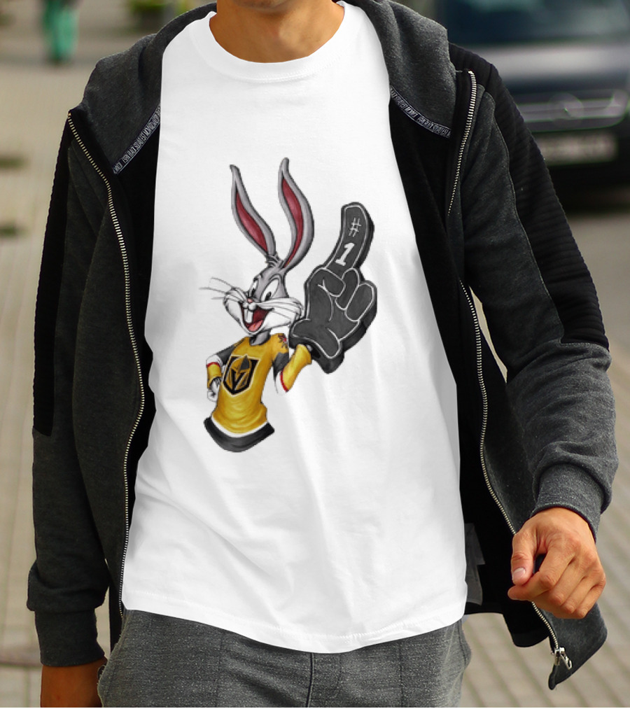 Bugs Bunny #1 Fan Vegas Golden Knights Hockey T-Shirt