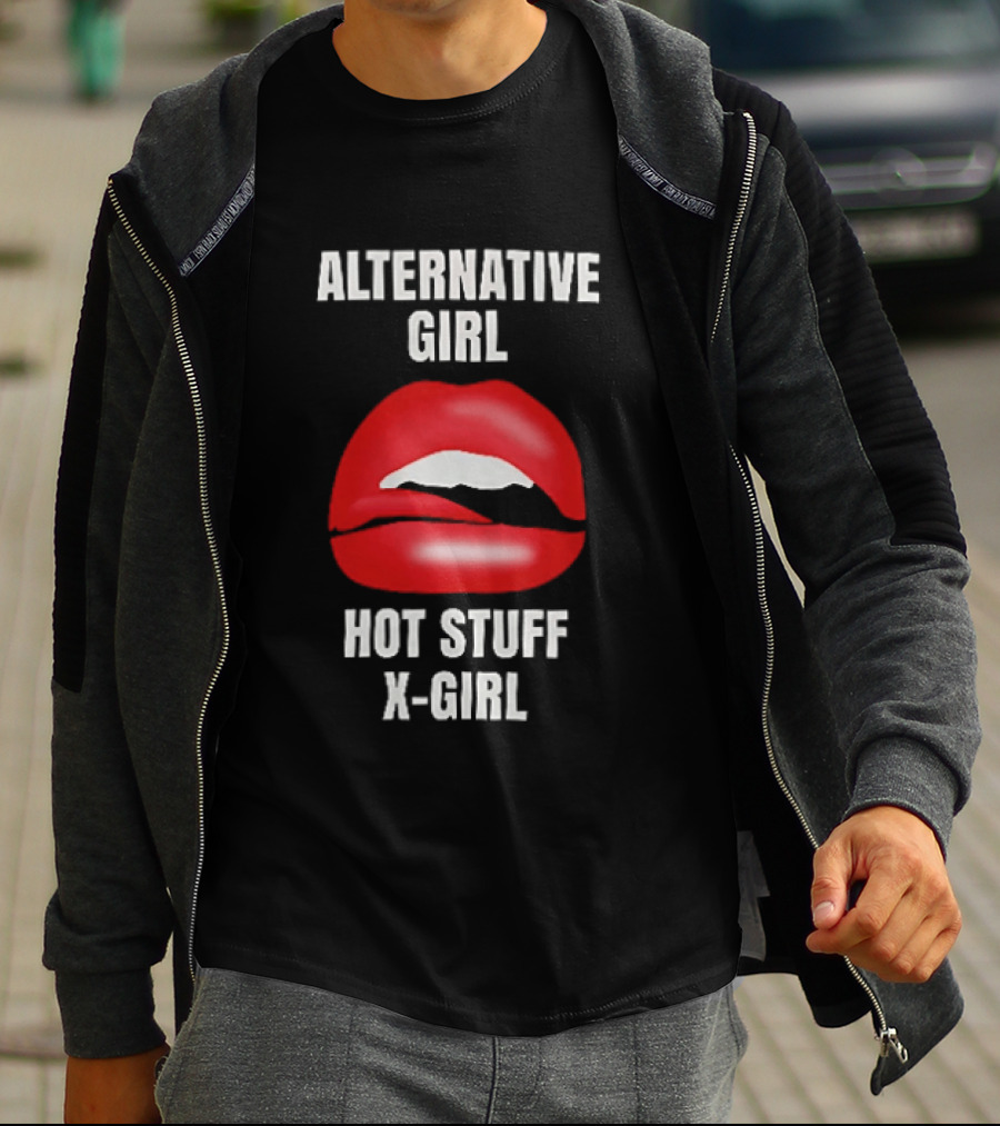 Alternative Girl Hot Stuff X Girl Red Lips T-Shirt