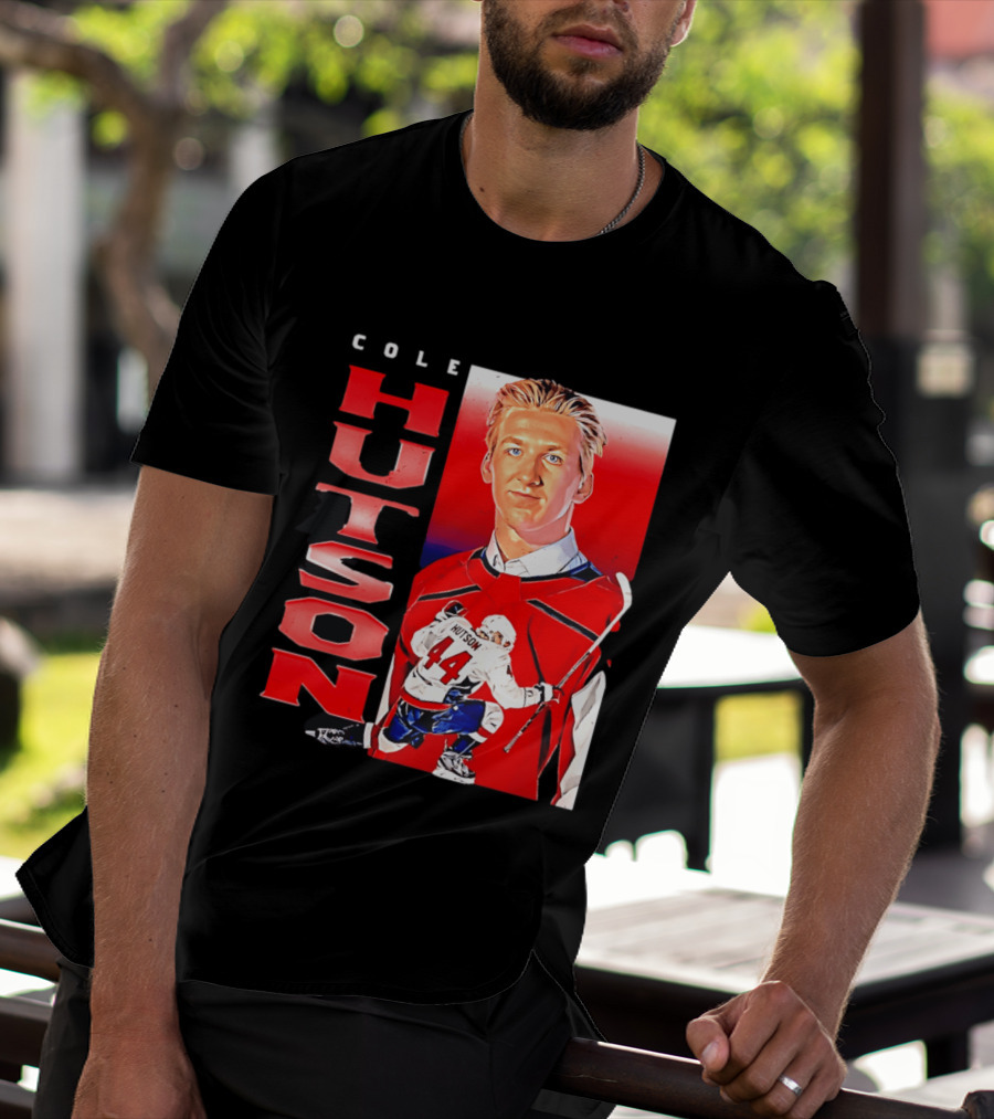 Cole Hutson Washington Capitals Vertical NHL Hockey 44 T-Shirt