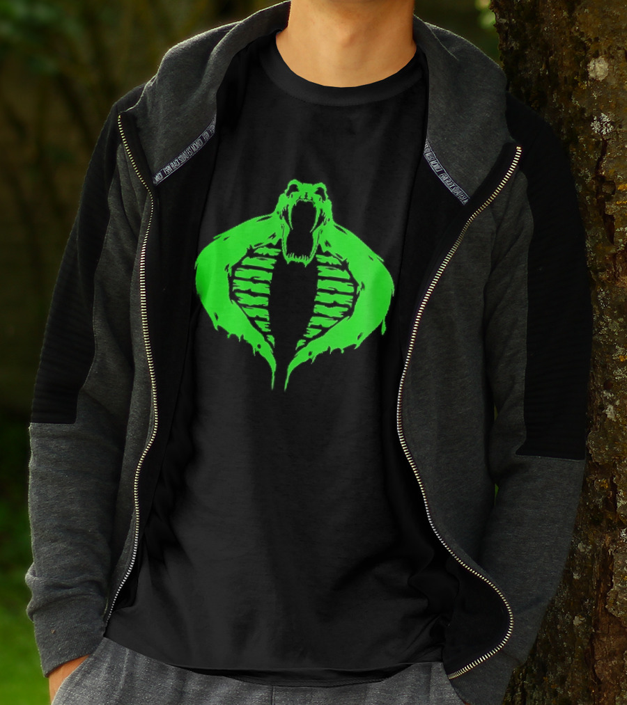 GI Joe Cobra Neon Green Distressed Snake T-Shirt