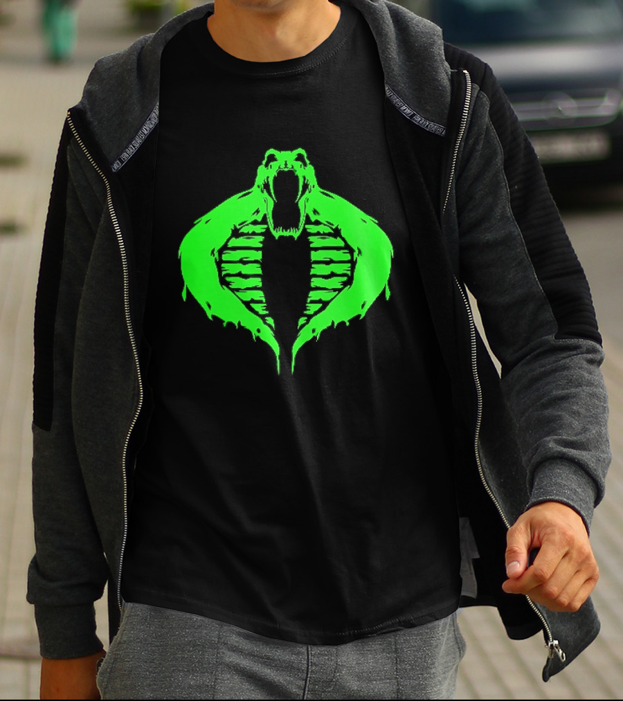 GI Joe Cobra Neon Green Distressed Snake T-Shirt