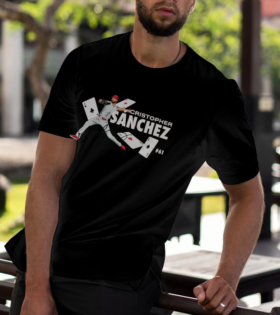 Cristopher Sanchez MLB Players 61 Playing Cards Baseball T-Shirt